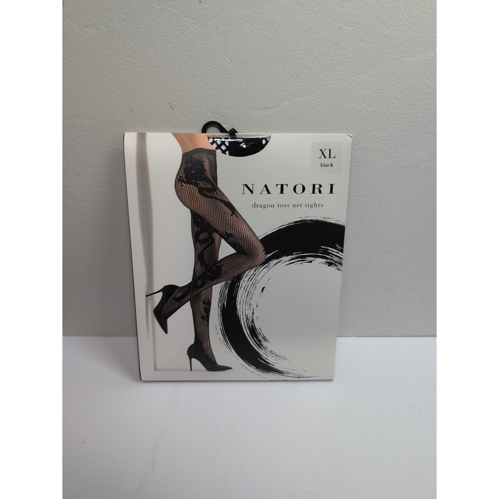 Natori Women's Dragon Toss Net Tights Black XL New